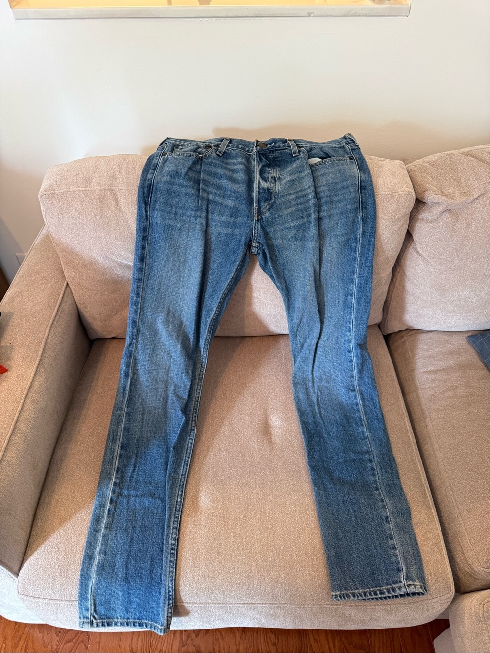 Hollister Light Blue Denim Jeans with Contrast Stitching